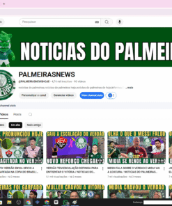 CANAL DE NOTICIAS DO PALMEIRAS com 4,74 mil inscritos