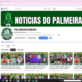 CANAL DE NOTICIAS DO PALMEIRAS com 4,74 mil inscritos
