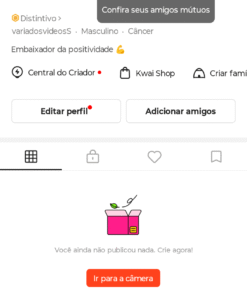 CONTA NO KWAI com 32,8K Seguidores