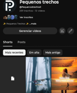 CONTA YOUTUBE com 259 inscritos