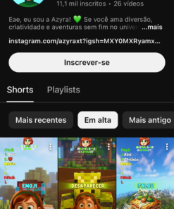 CANAL DE GAMES COM 11 MIL INSCRITOS! GERA RECEITA COM PATROCÍNIOS.