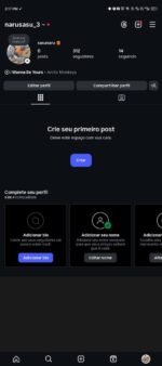 Instagram com 313 seguidores