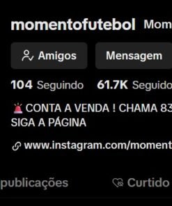PROMOÇÃO Conta Futebol tiktok , cresce rapido 61,7k de seguidores TIKTOK SHOP ATIVO