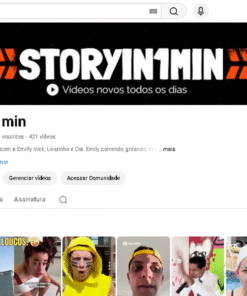 Canal 2,34 Milhões (Limpo/Monetizado) – Potencial em Vídeos Longos com RPM Comprovado de $1.04