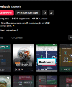 Conta TikTok com 8447 Seguidores validada — fez R$4.600 no orgânico (Nicho de IA e Automação)