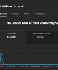canal youtube 43k visualizações 650 inscritos
