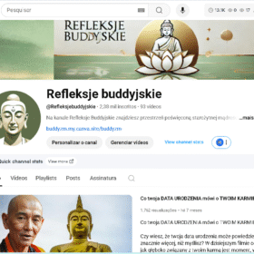 Canal Youtube Polonês Monetizado com 2,3k de inscritos, nicho Budismo sem restrições ou strikes.