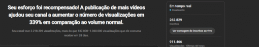 260k Mil Inscritos VERIFICADO +1M VIEWS EM 48 Hrs sempre - Imagem 2