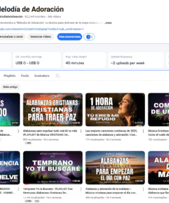 Canal com 82 mil inscritos | idioma espanhol publico predominantemente do México