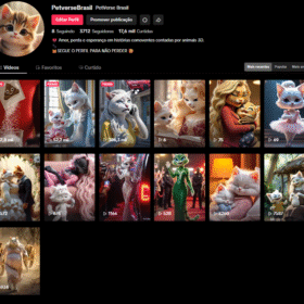 CONTA TIKTOK com 3712 Seguidores e 17,6 mil Curtidas