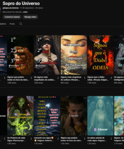 conta youtube com 11,5 mil inscritos