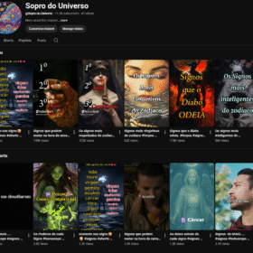 conta youtube com 11,5 mil inscritos