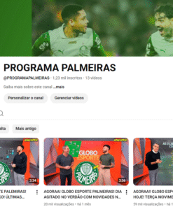 CANAL PALMEIRAS com 1,23 mil inscritos