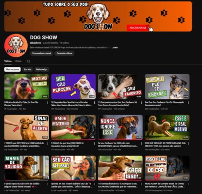 CANAL DARK DE PET | MONETIZOU MUITO RÁPIDO | 2.3K INSCRITOS E SUBINDO