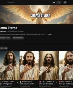 Canal YouTube com 1.220 Inscritos / Nicho Religião
