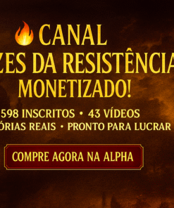Canal Youtube Vozes da Resistência com 606 inscritos