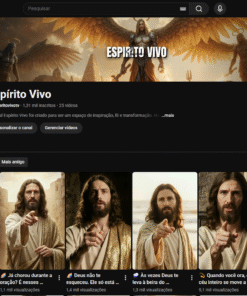 Canal YouTube com 1.315 Inscritos / Nicho Religião