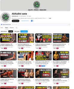 Canal dark nicho saúde com 22,3 mil inscritos: Abitudini Sane