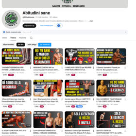 Canal dark nicho saúde com 22,3 mil inscritos: Abitudini Sane