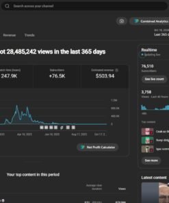 CANAL YOUTUBE GRINGO USA COM 76K DE INSCRITOS RPM ALTO MONETIZADO