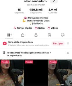 Vendo perfil TikTok de motivação com 450,8 mil Seguidores | Viralizado engajado