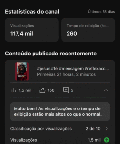 Canal com 5 mil Inscritos