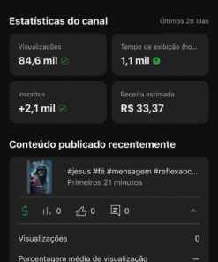 Canal MONETIZADO com 54.549 inscritos