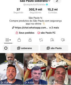 Conta TIKTOK verificada com 302,9 mil Seguidores