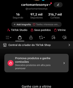 Conta Tiktok 97K  de seguidores | monetizada e com tiktokshop ativo sem documento, ENGAJAMENTO PERFEITO E ACOMPANHA 30$ da monetização pra sacar incluso!