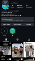 Página do Instagram com+40MIL seguidores