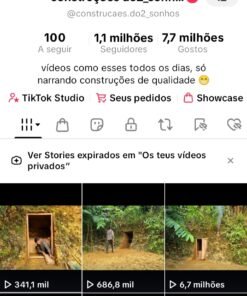 Conta de Tik Tok com 1,1 milhão Seguidores