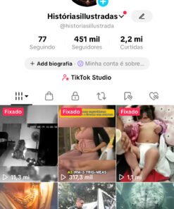 Conta TikTok 451 Mil seguidores, Shop ativo e monetizada.