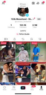 Conta TikTok monetizada, shop ativo 153k de seguidores