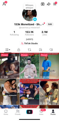Conta TikTok monetizada, shop ativo 153k de seguidores