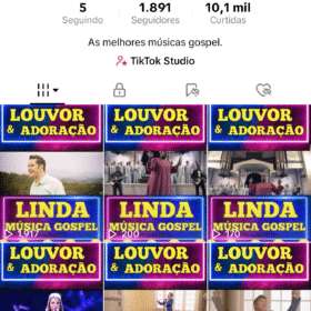 CONTA TIKTOK 1.900 SEGUIDORES - NICHO MÚSICA GOSPEL
