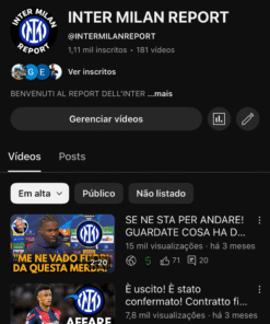 Canal italiano pra fazer dinheiro com 1,11 mil inscritos