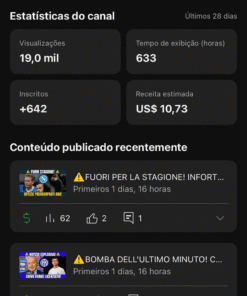 CANAL YOUTUBE RECÉM MONETIZADO com 1,11 mil inscritos