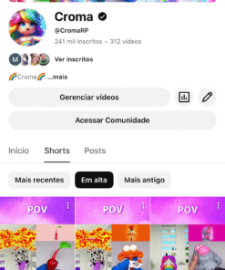 Canal no YouTube com 241 mil escritos