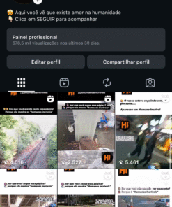 Página Instagram com 14,2 mil seguidores no nicho de motivação