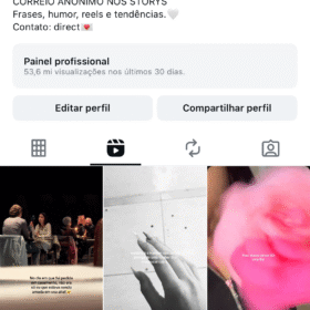 Instagram de frases/reels com 392 mil seguidores