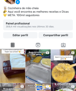 Insta 95,2k de seguidores Receitas, zero restrição, STORES médio 10k 12k, perfeito para quem quer investir em uma conta 100% orgânica crescida do ZERO