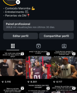 Conta no Instagram com 9.364 seguidores Ativos