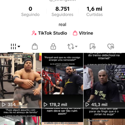 Conta Tiktok com 8,5K Seguidores e +1Milhão de curtidas