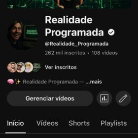 vendo Canal com 262k de seguidores verificado muito engajado