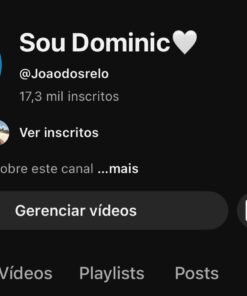 Conta (YOUTUBE 12,3 mil inscritos)