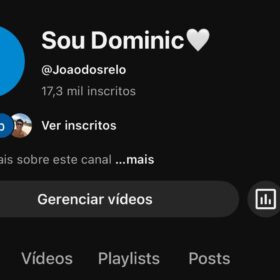 Conta (YOUTUBE 12,3 mil inscritos)