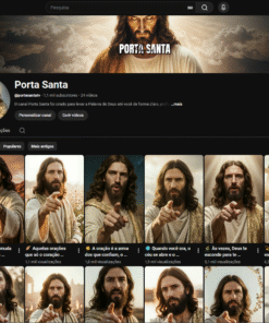 Canal YouTube com 1.105 Inscritos / Nicho Religião