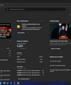 News Monetization Enabled Camera Content Channel com 5,08 mil inscritos (HQ) আধুনিক টিভি