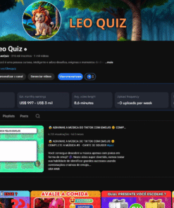 Canal Youtube Leo Quiz MONETIZADO e VERIFICADO Com 316 MIL Inscritos ACEITO PROPOSTAS