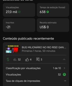 Canal do YouTube 20K de inscritos